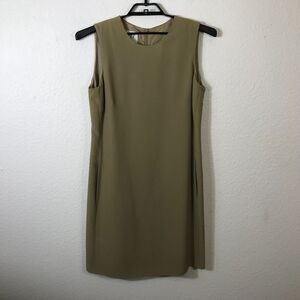 Moschino‎ Cheap and Chic Dress Womens Size 14 Tan Brown Sleeveless Rayon Blend